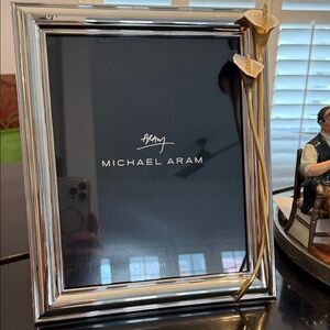 Michael Aram Silver Frame with Gold Calla Lily Accent